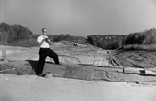 I-94 under construction between Hudson and Menomonie - October, 1958