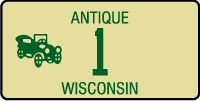 Antique license plate.