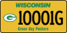 Green Bay Packer license plate