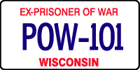 Ex-prisoner of war license plate.