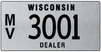 Dealer license plate