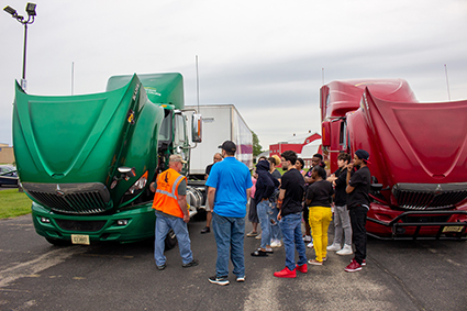 Students at the CDL training.