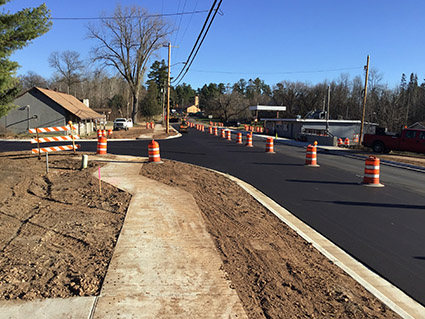 Repaved asphalt along WIS 47