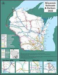 Wisconsin Railroads & Harbors Map