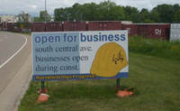 Open for business sign