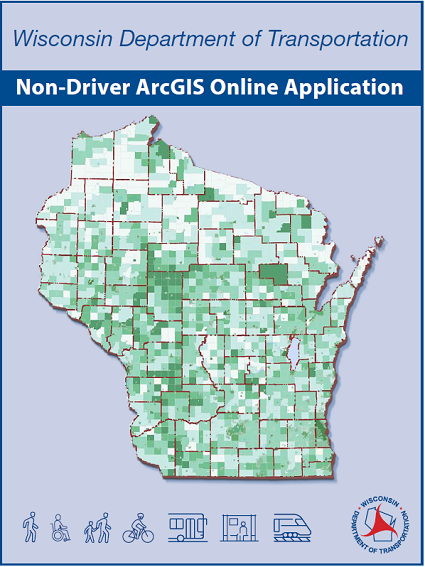 statewide picture showing relative population of non-drivers in Wisconsin