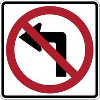 no left turn sign