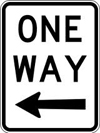 one way sign