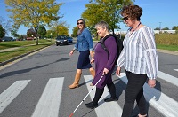 Pedestrians in crosswalk