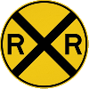 railroad crossing sign