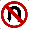 no u-turn sign