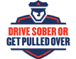 Drive sober or get pulled over logo