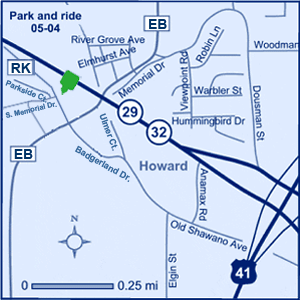 Brown County park and ride lot Howard (WIS 29/NW of I-41) #0504