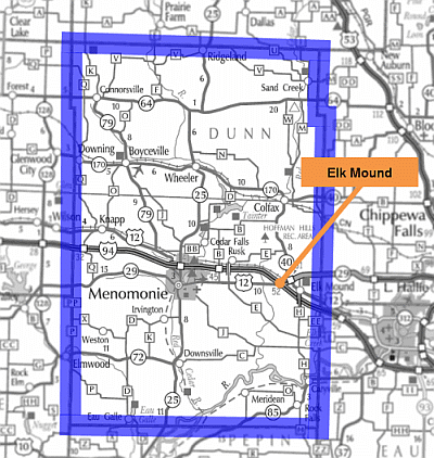 Dunn County park and ride lots