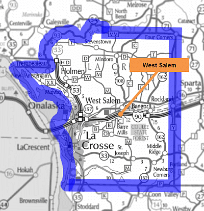 La Crosse County park and ride lots.