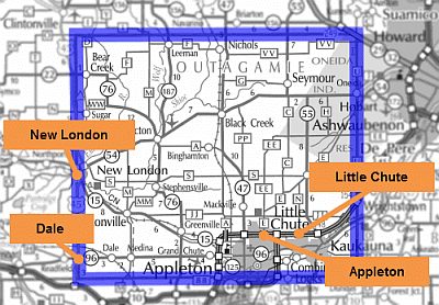 Outagamie County park and ride lots.