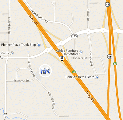 Map of Washington County Park and ride lot Richfield (US 41/Pioneer Road) #6625