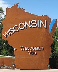 Wisconsin welcome sign