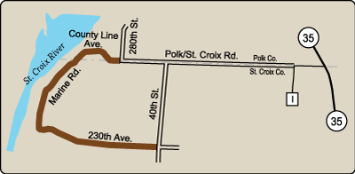 Map of Rustic Road 103