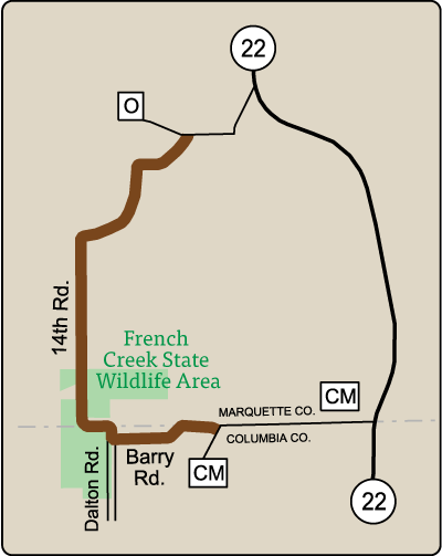 Map of Rustic Road 104