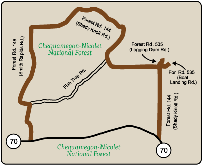 Map of Rustic Road 105