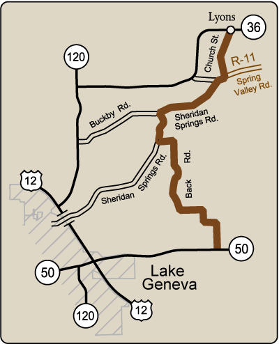 Map of Rustic Road 12