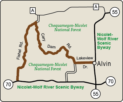 Map of Rustic Road 34