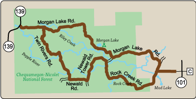 Map of Rustic Road 74